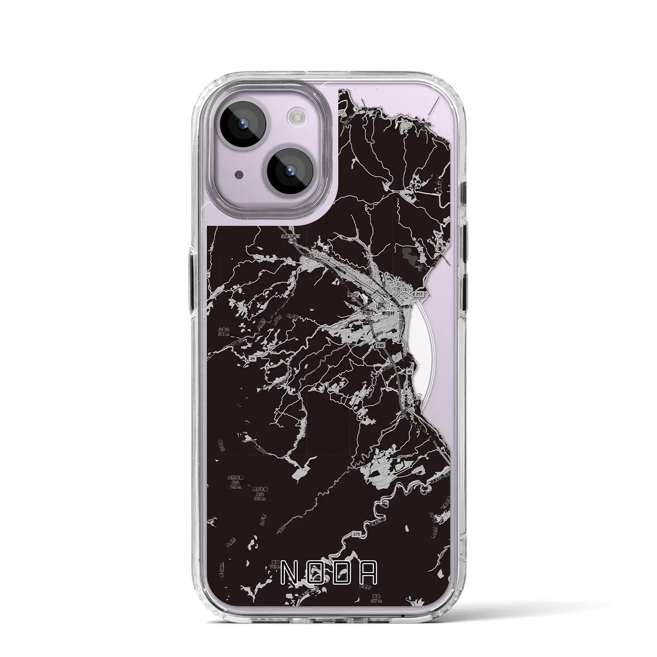 【野田(岩手県)】地図柄iPhoneケース(MagSafeタイプ)