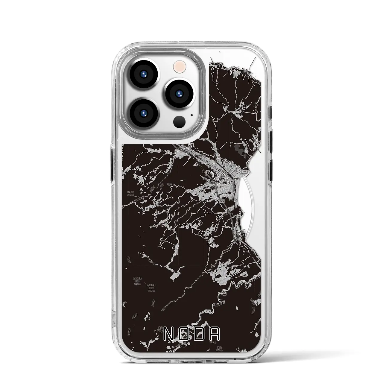 【野田(岩手県)】地図柄iPhoneケース(MagSafeタイプ)