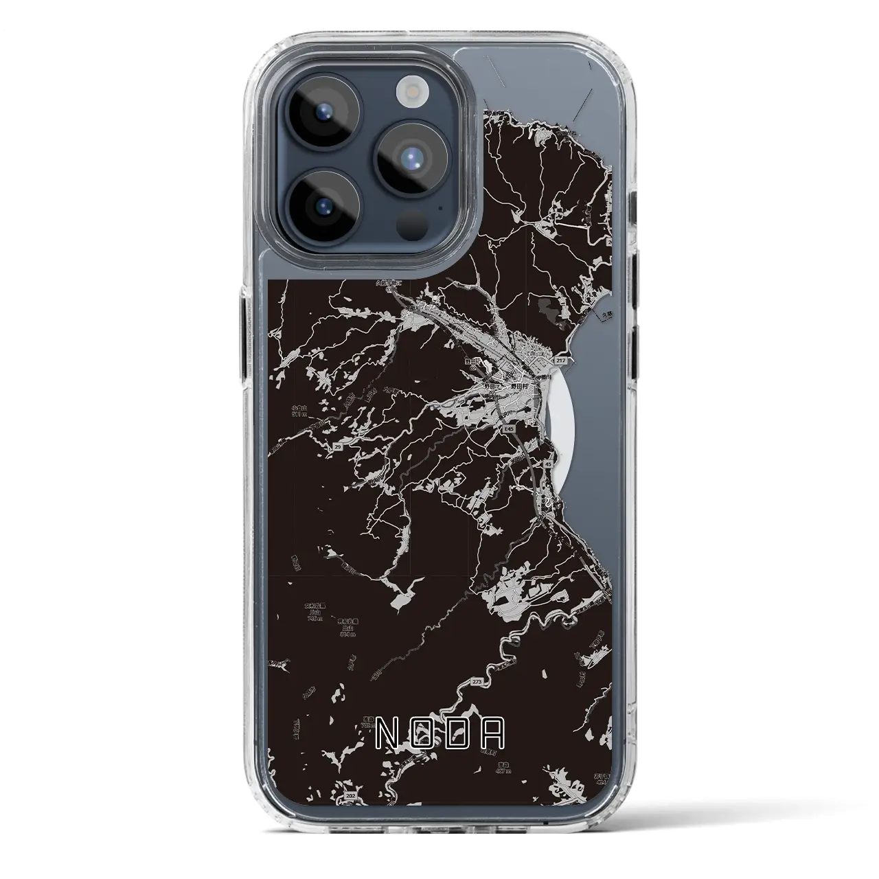 【野田(岩手県)】地図柄iPhoneケース(MagSafeタイプ)