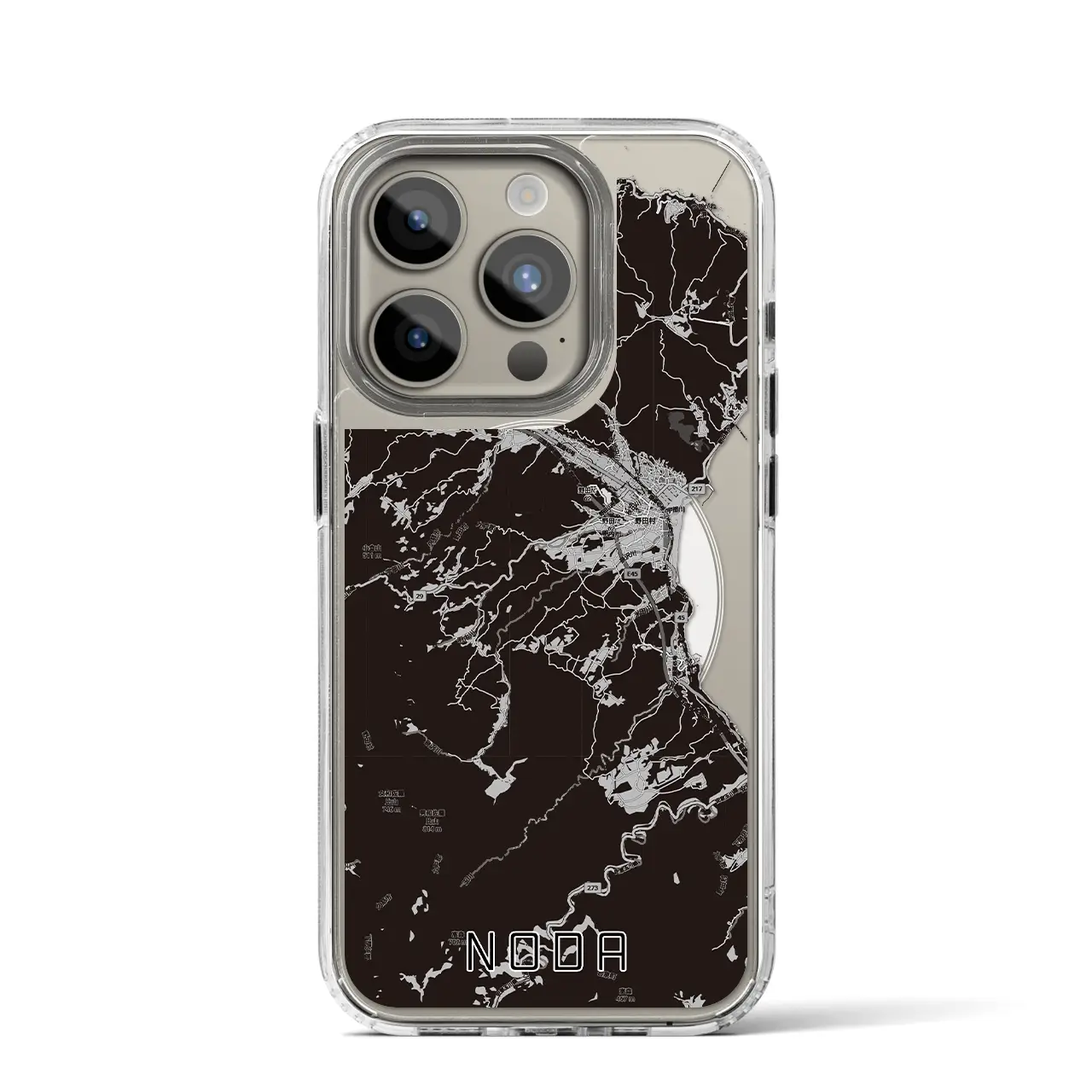 【野田(岩手県)】地図柄iPhoneケース(MagSafeタイプ)