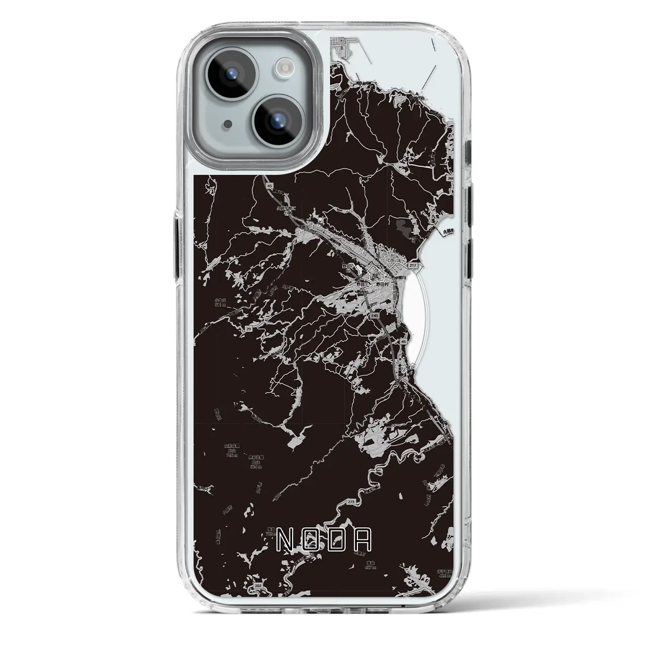 【野田(岩手県)】地図柄iPhoneケース(MagSafeタイプ)