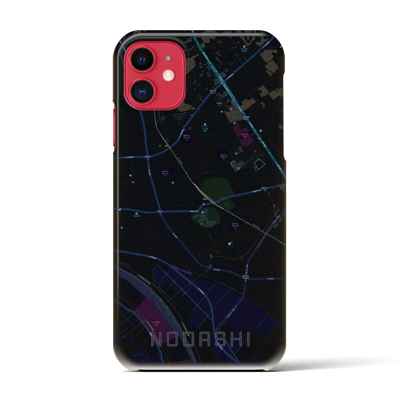 【野田市(千葉県)】地図柄iPhoneケース(バックカバータイプ)