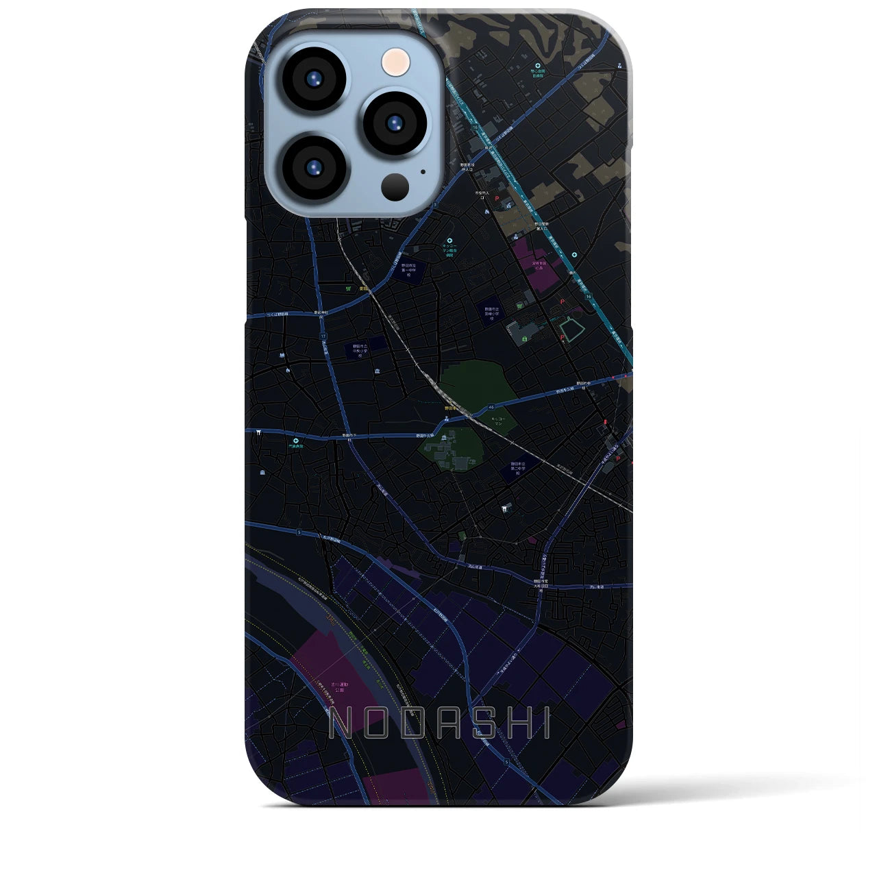 【野田市(千葉県)】地図柄iPhoneケース(バックカバータイプ)