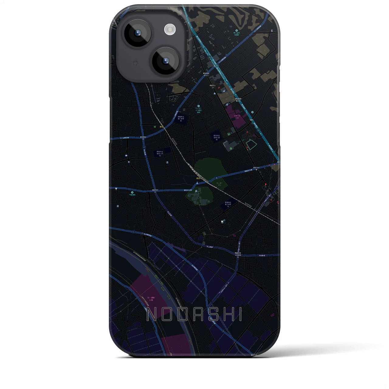 【野田市(千葉県)】地図柄iPhoneケース(バックカバータイプ)