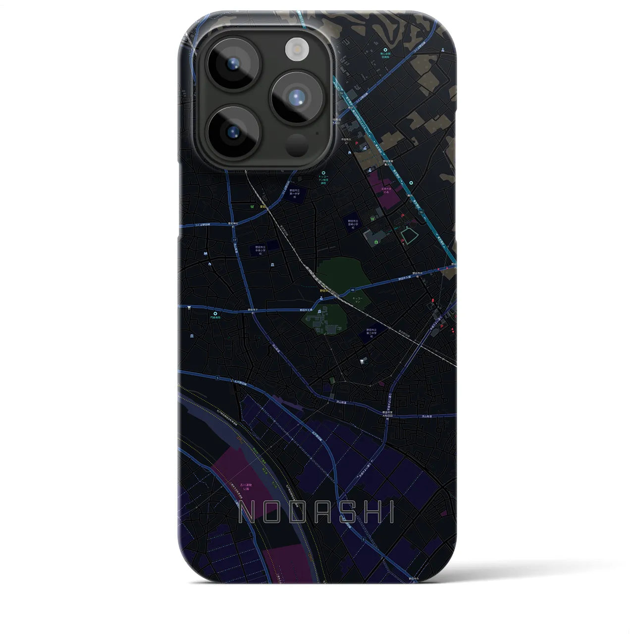 【野田市(千葉県)】地図柄iPhoneケース(バックカバータイプ)