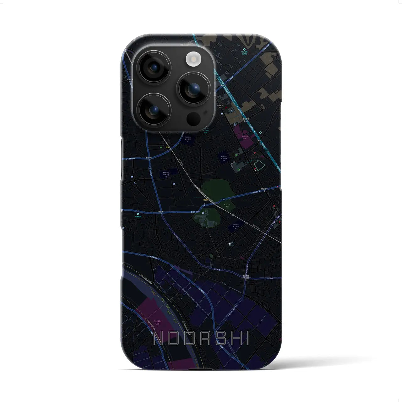 【野田市(千葉県)】地図柄iPhoneケース(バックカバータイプ)