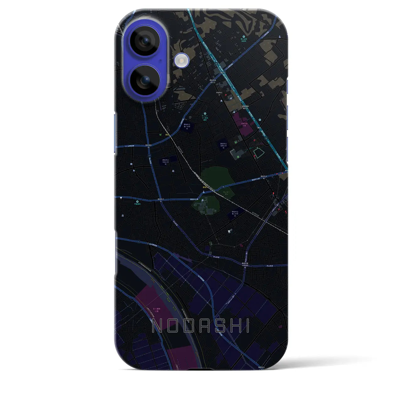 【野田市(千葉県)】地図柄iPhoneケース(バックカバータイプ)