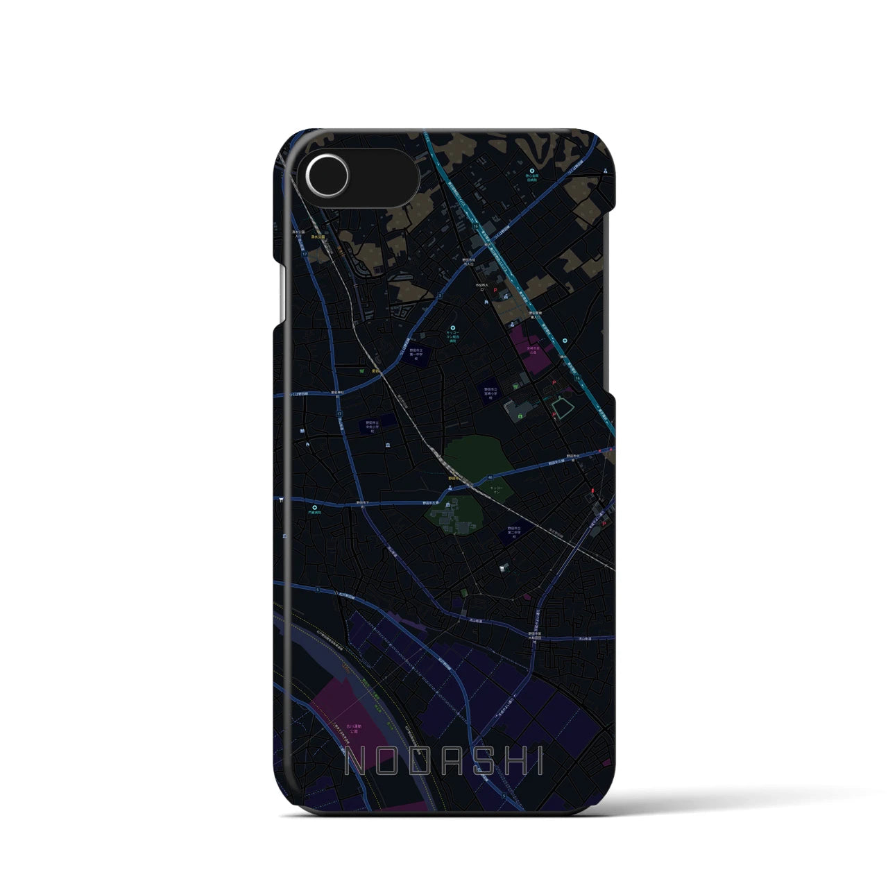 【野田市(千葉県)】地図柄iPhoneケース(バックカバータイプ)