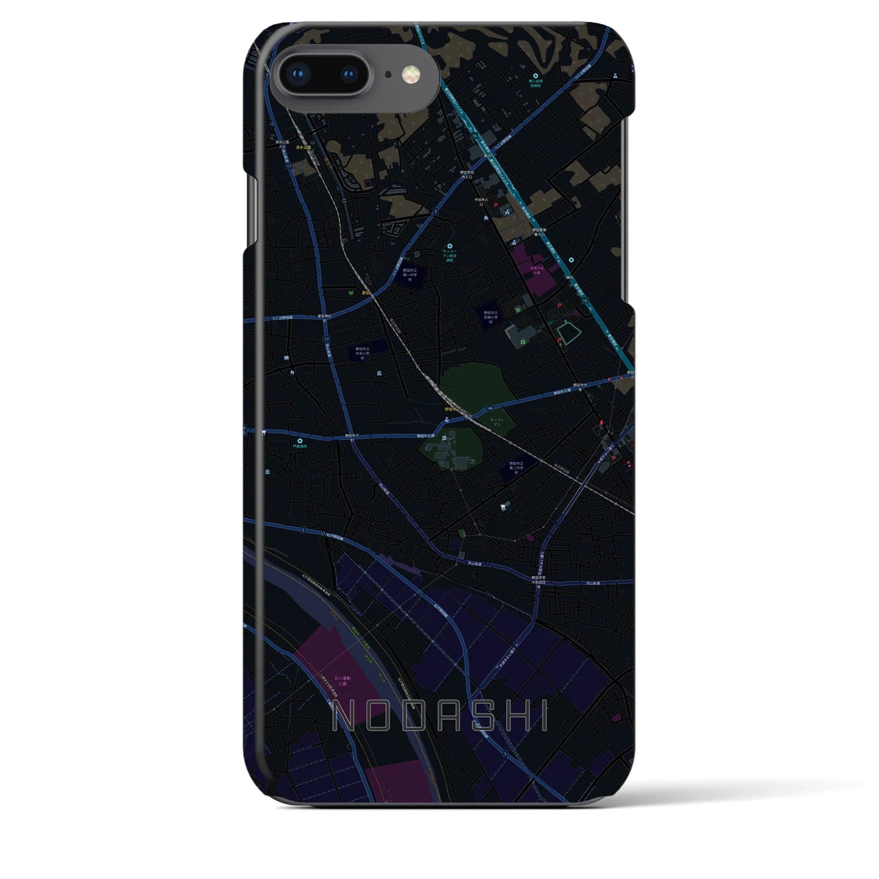 【野田市(千葉県)】地図柄iPhoneケース(バックカバータイプ)