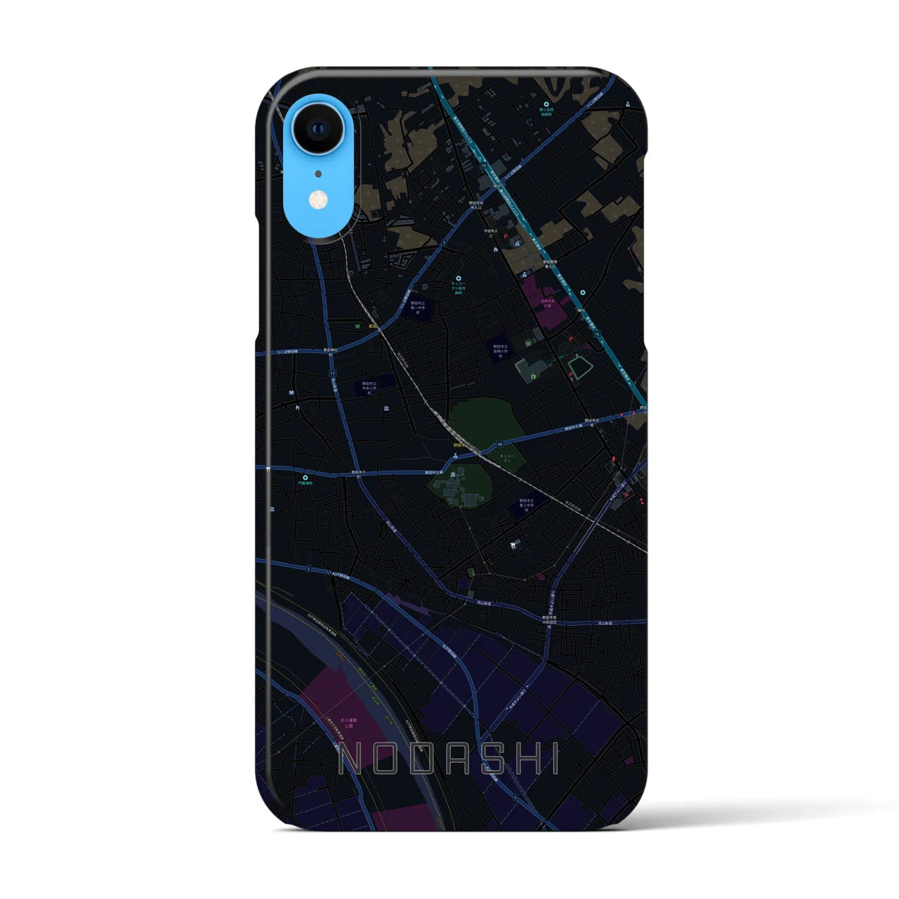 【野田市(千葉県)】地図柄iPhoneケース(バックカバータイプ)