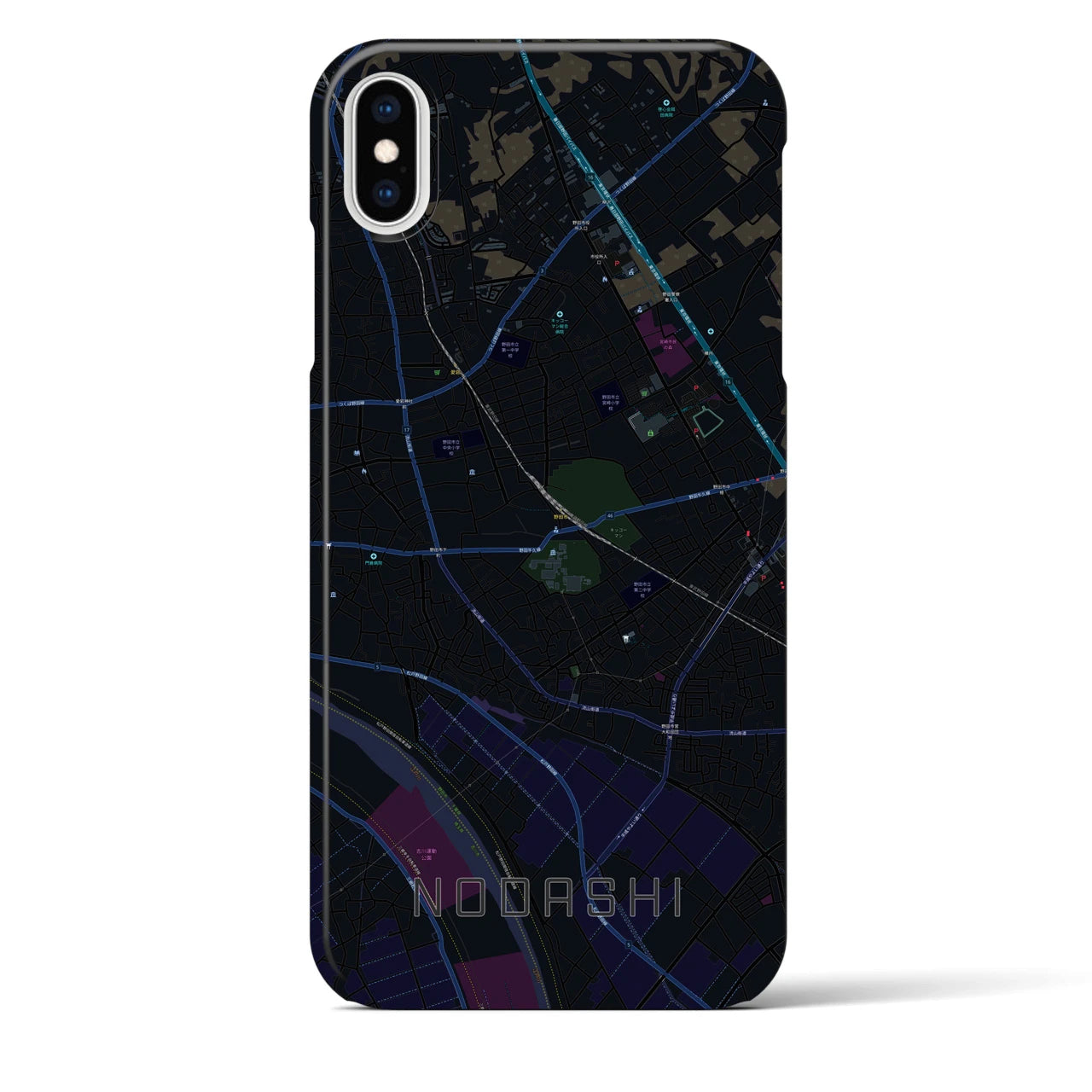 【野田市(千葉県)】地図柄iPhoneケース(バックカバータイプ)