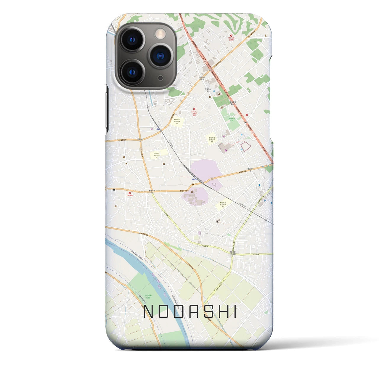 【野田市(千葉県)】地図柄iPhoneケース(バックカバータイプ)