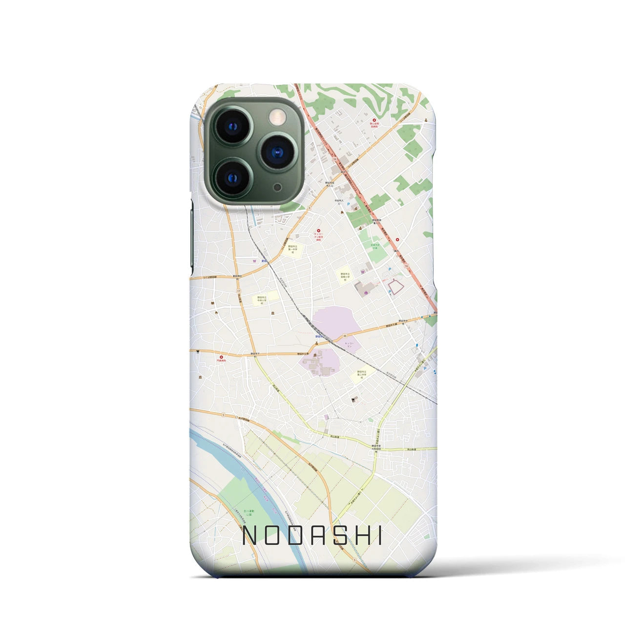 【野田市(千葉県)】地図柄iPhoneケース(バックカバータイプ)