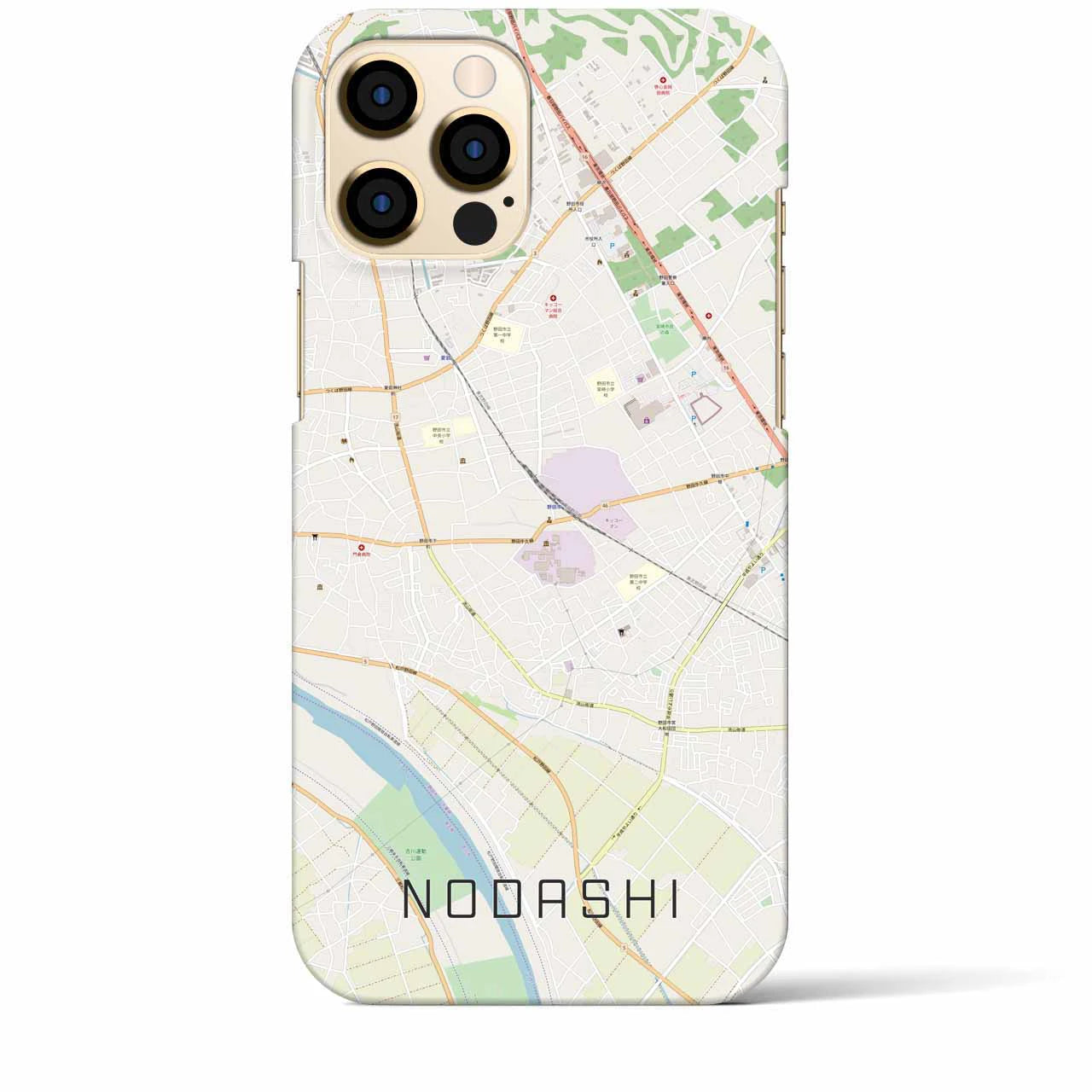 【野田市(千葉県)】地図柄iPhoneケース(バックカバータイプ)
