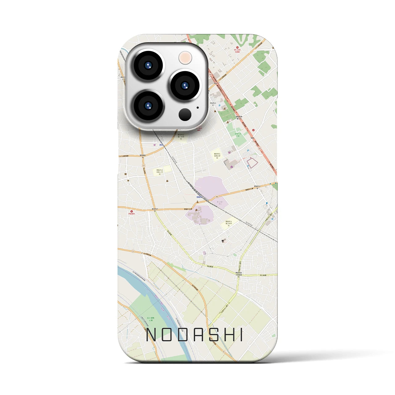 【野田市(千葉県)】地図柄iPhoneケース(バックカバータイプ)