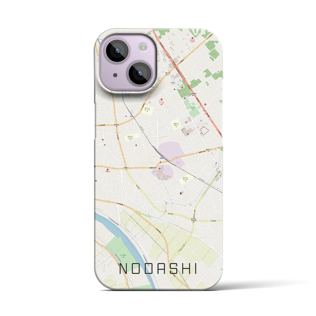 【野田市(千葉県)】地図柄iPhoneケース(バックカバータイプ)