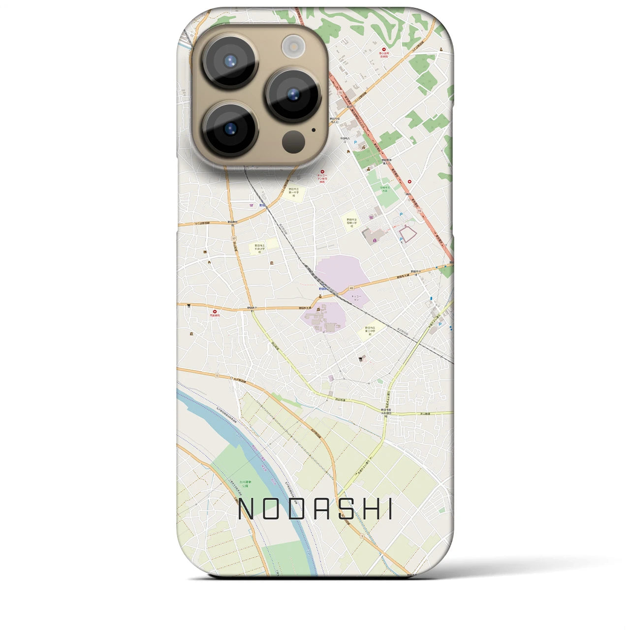 【野田市(千葉県)】地図柄iPhoneケース(バックカバータイプ)