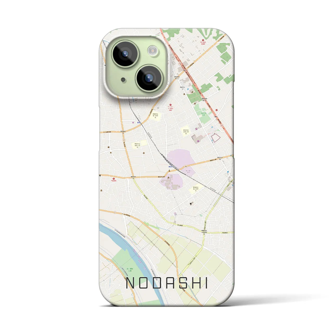 【野田市(千葉県)】地図柄iPhoneケース(バックカバータイプ)