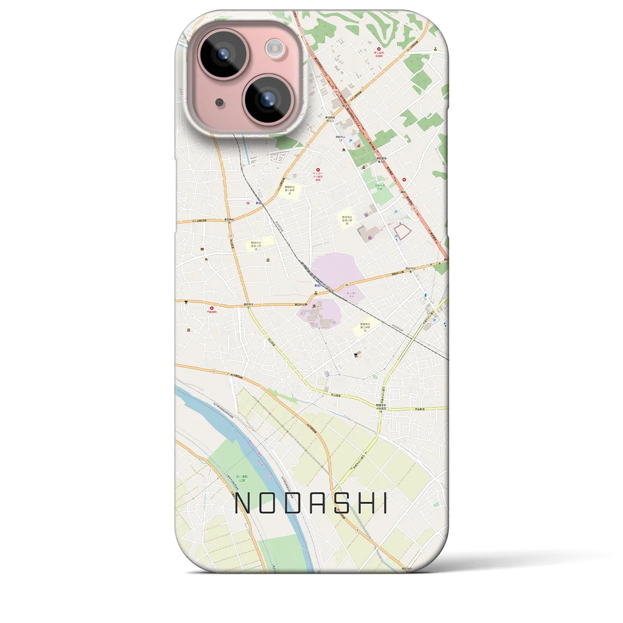 【野田市(千葉県)】地図柄iPhoneケース(バックカバータイプ)
