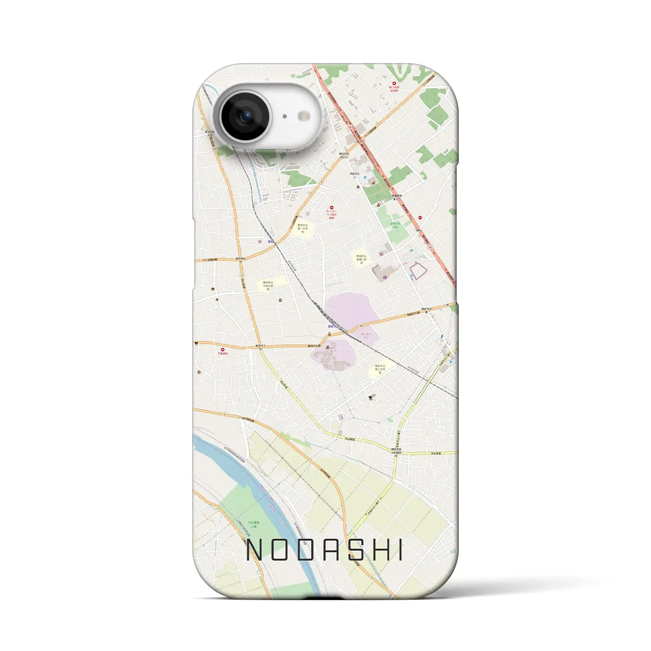 【野田市(千葉県)】地図柄iPhoneケース(バックカバータイプ)