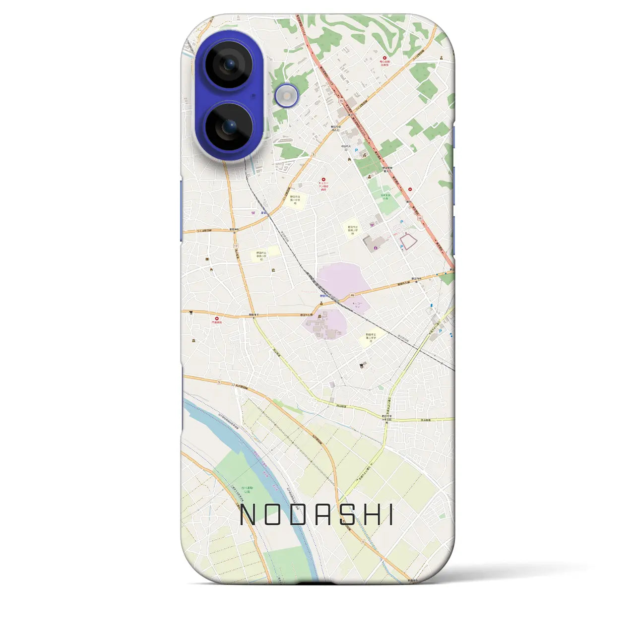 【野田市(千葉県)】地図柄iPhoneケース(バックカバータイプ)