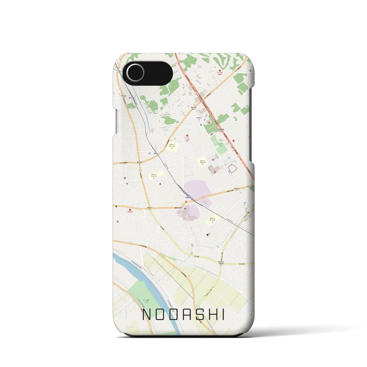 【野田市(千葉県)】地図柄iPhoneケース(バックカバータイプ)