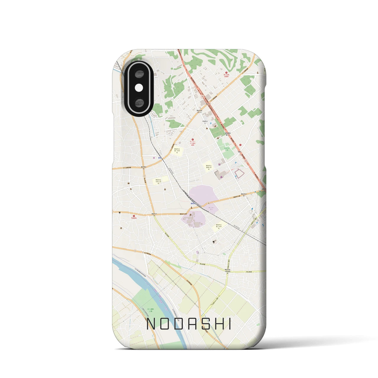 【野田市(千葉県)】地図柄iPhoneケース(バックカバータイプ)