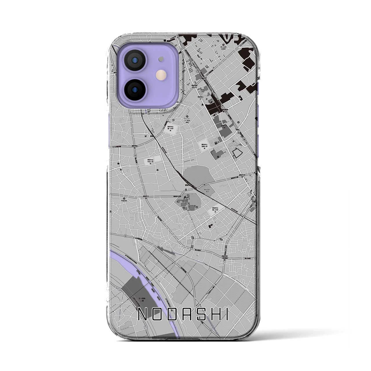 【野田市(千葉県)】地図柄iPhoneケース(クリアタイプ)