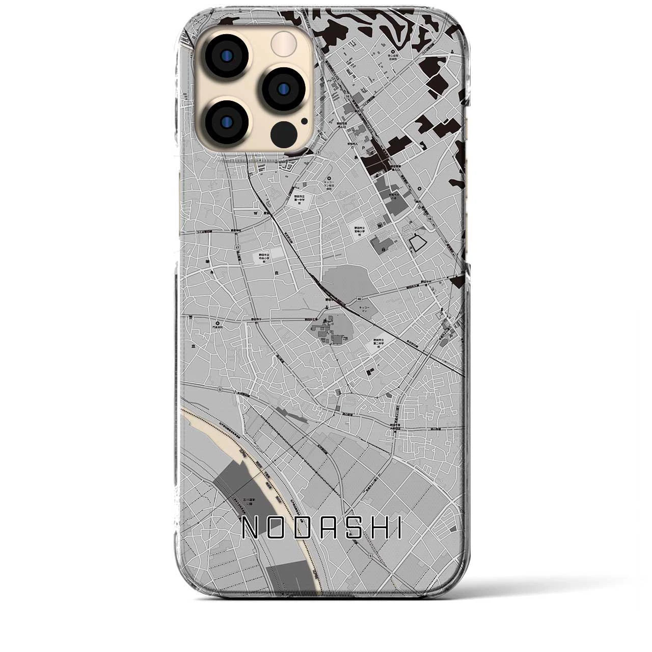 【野田市(千葉県)】地図柄iPhoneケース(クリアタイプ)