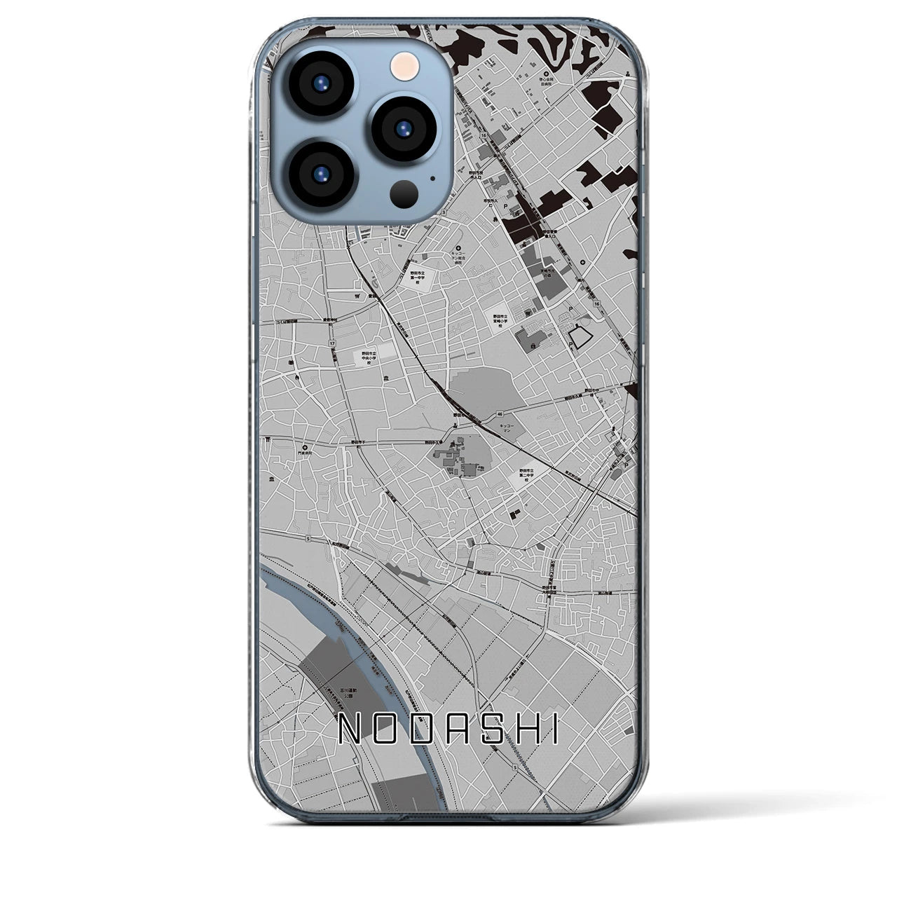 【野田市(千葉県)】地図柄iPhoneケース(クリアタイプ)