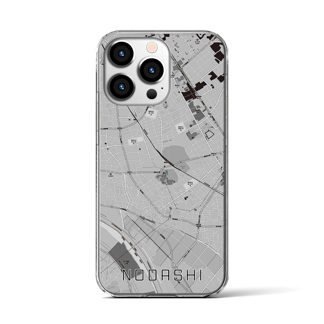 【野田市(千葉県)】地図柄iPhoneケース(クリアタイプ)