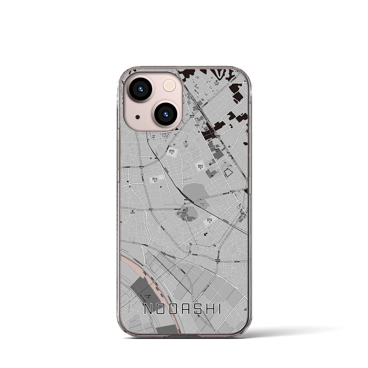 【野田市(千葉県)】地図柄iPhoneケース(クリアタイプ)