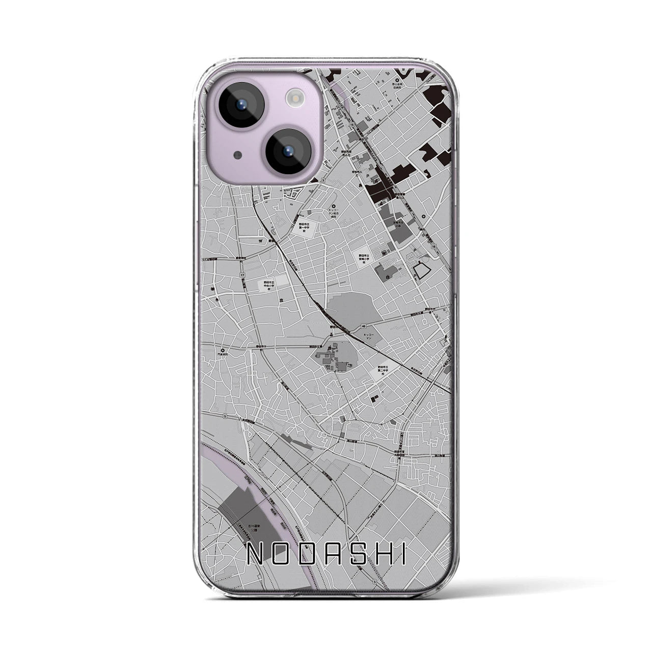 【野田市(千葉県)】地図柄iPhoneケース(クリアタイプ)