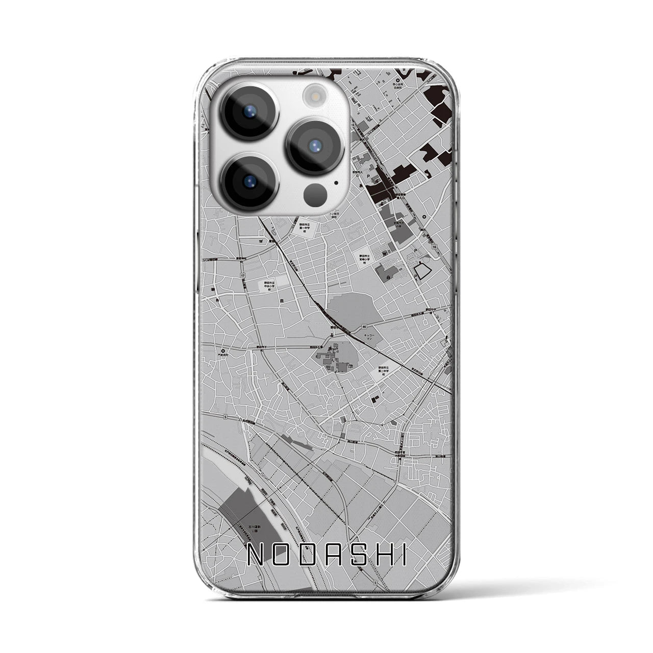 【野田市(千葉県)】地図柄iPhoneケース(クリアタイプ)