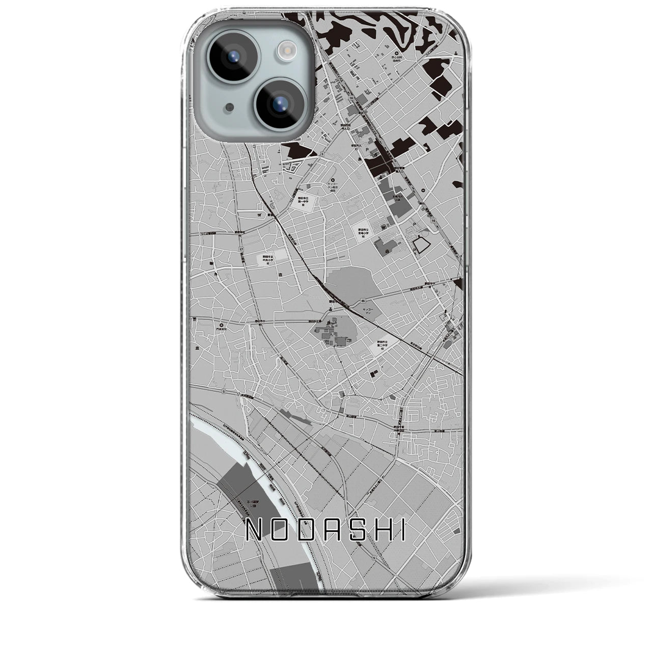 【野田市(千葉県)】地図柄iPhoneケース(クリアタイプ)