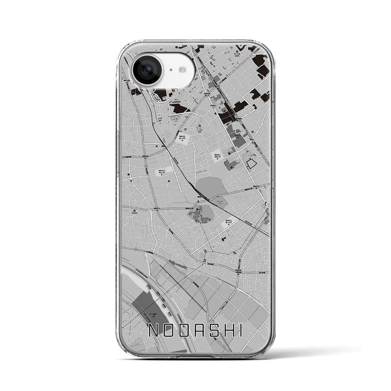 【野田市(千葉県)】地図柄iPhoneケース(クリアタイプ)