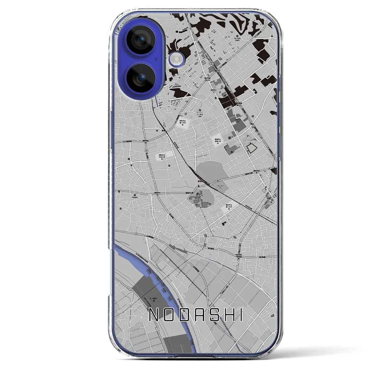 【野田市(千葉県)】地図柄iPhoneケース(クリアタイプ)