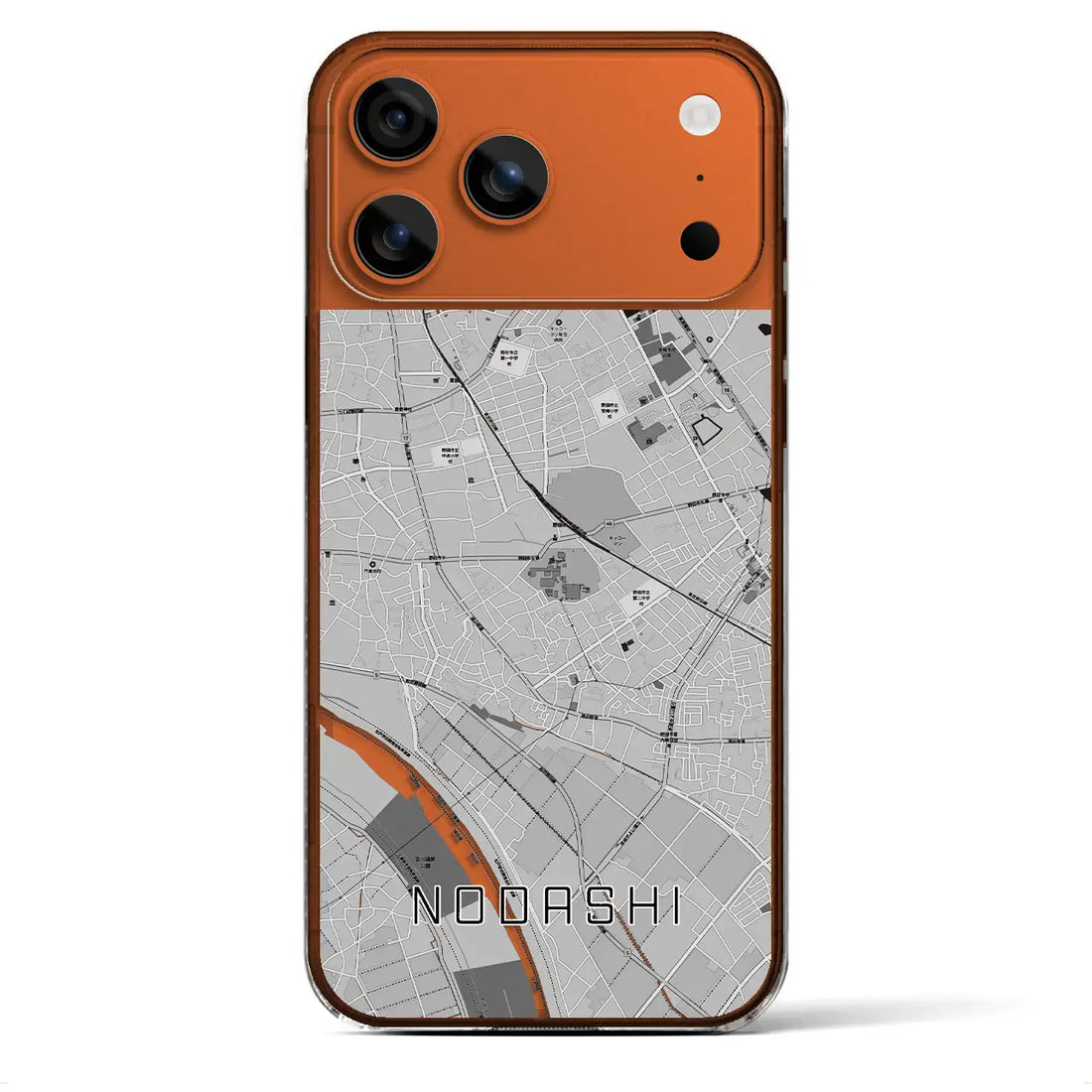 【野田市(千葉県)】地図柄iPhoneケース(クリアタイプ)