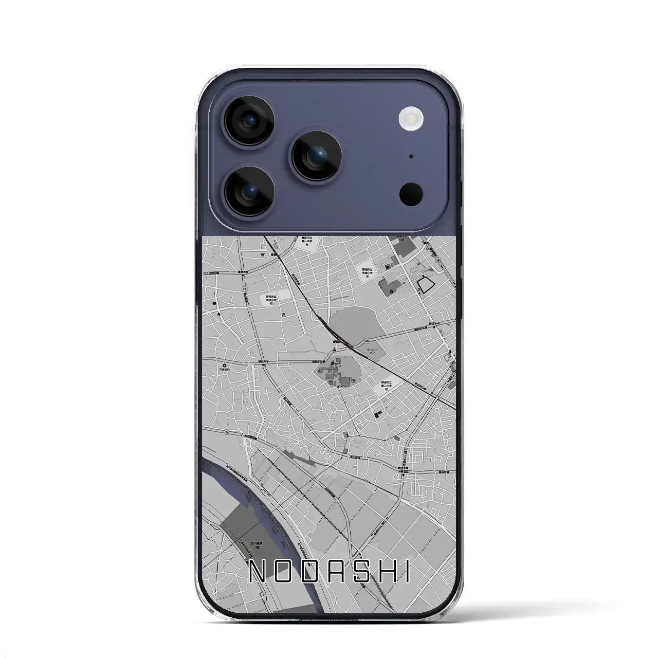 【野田市(千葉県)】地図柄iPhoneケース(クリアタイプ)