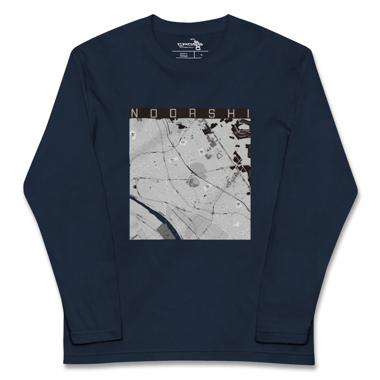 【野田市(千葉県)】地図柄ロングスリーブTシャツ