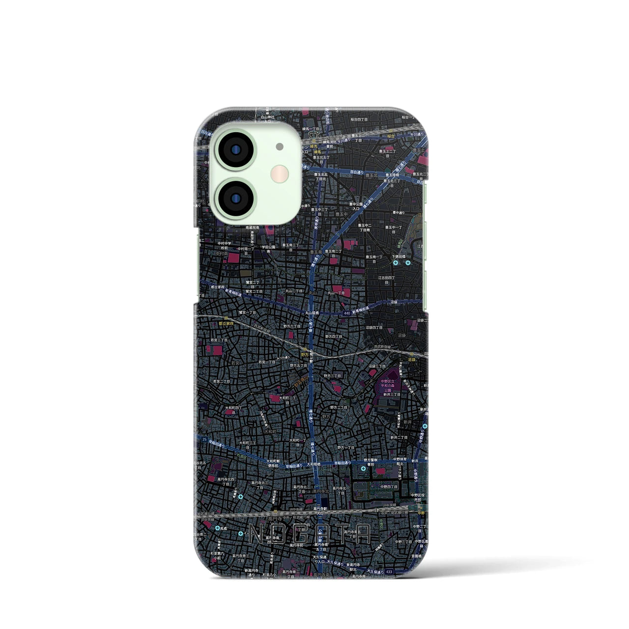 【野方(東京都)】地図柄iPhoneケース(バックカバータイプ)