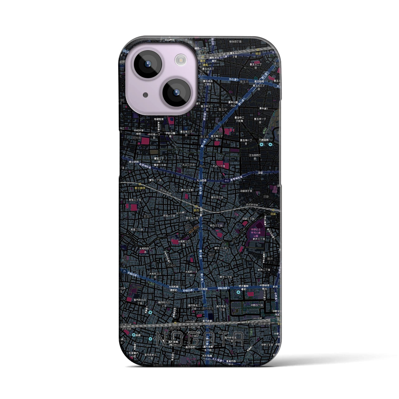【野方(東京都)】地図柄iPhoneケース(バックカバータイプ)