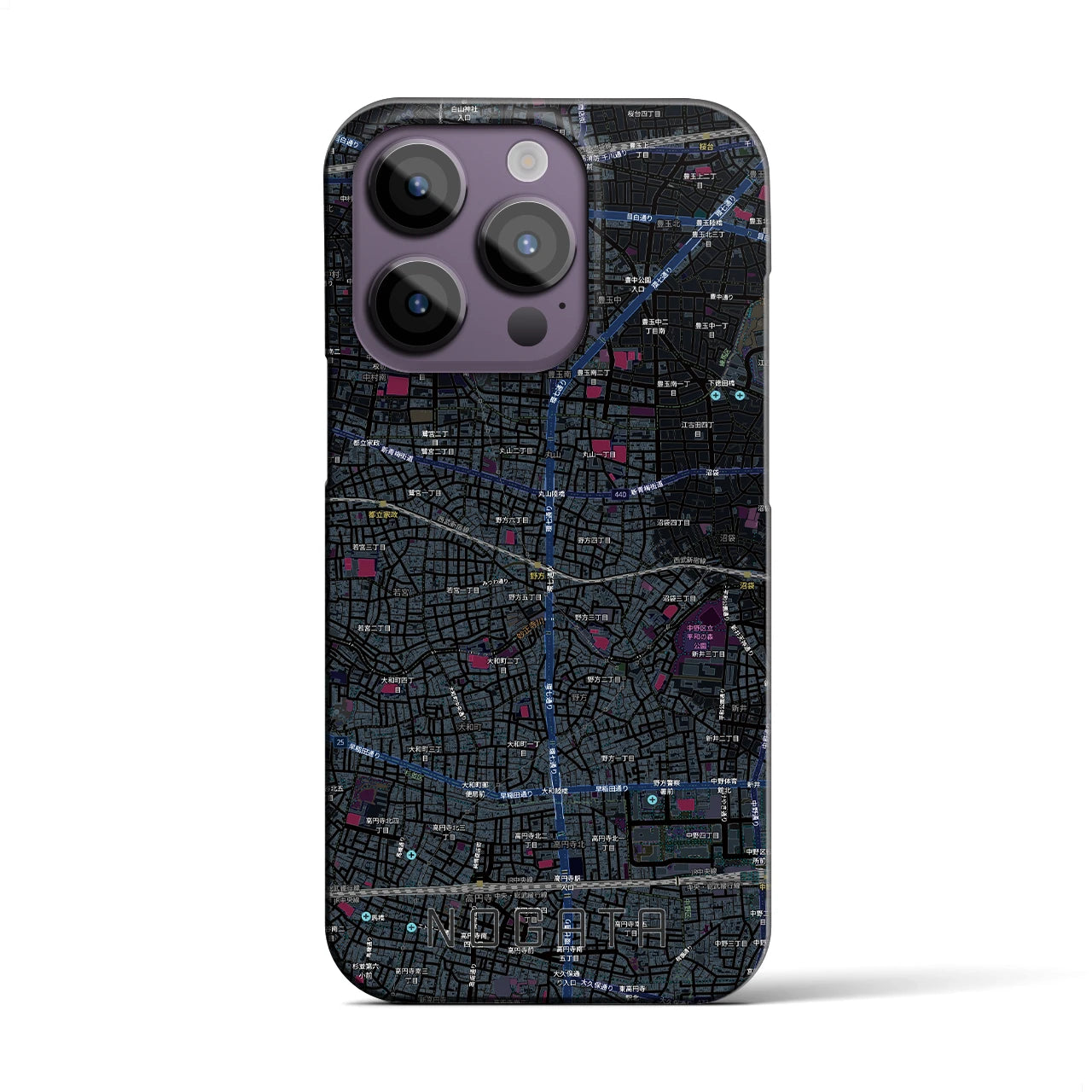 【野方(東京都)】地図柄iPhoneケース(バックカバータイプ)