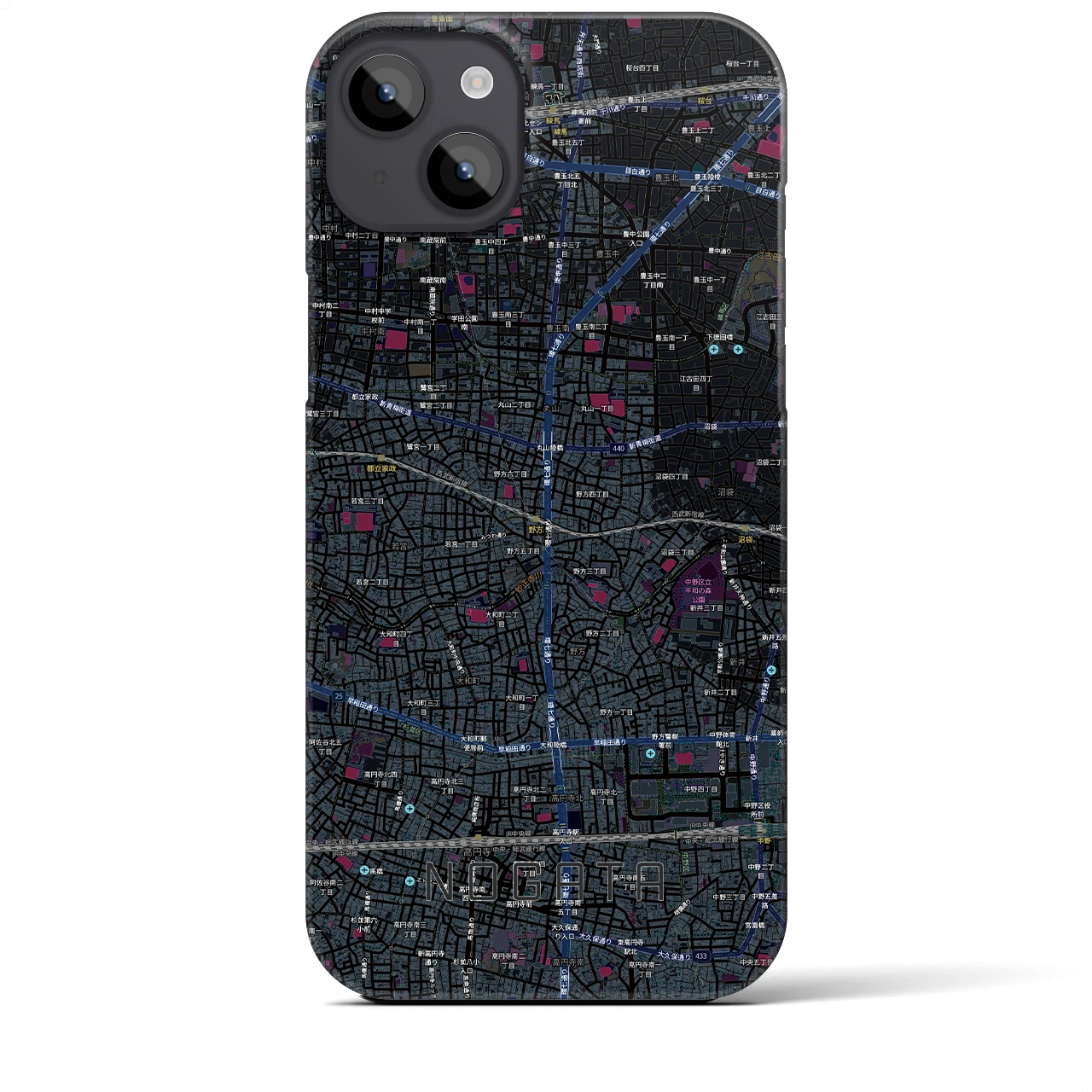 【野方(東京都)】地図柄iPhoneケース(バックカバータイプ)