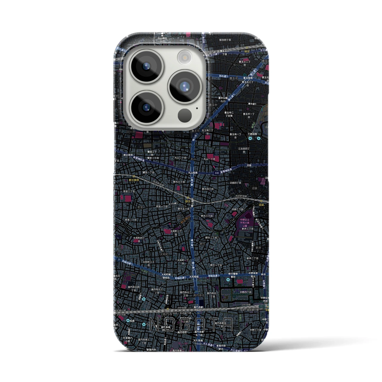 【野方(東京都)】地図柄iPhoneケース(バックカバータイプ)