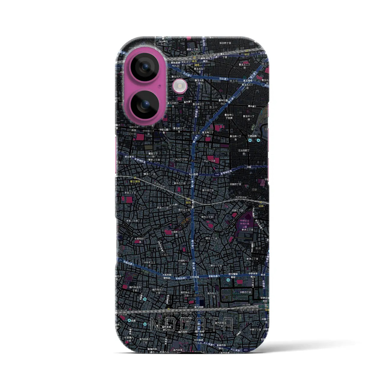 【野方(東京都)】地図柄iPhoneケース(バックカバータイプ)