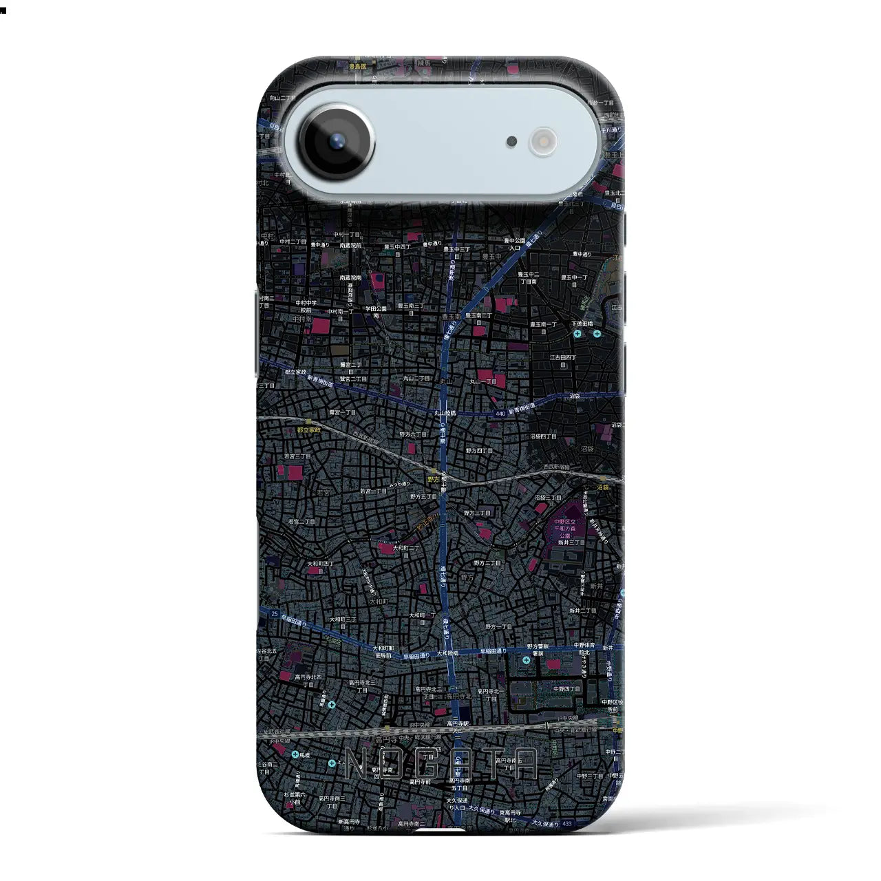 【野方(東京都)】地図柄iPhoneケース(バックカバータイプ)