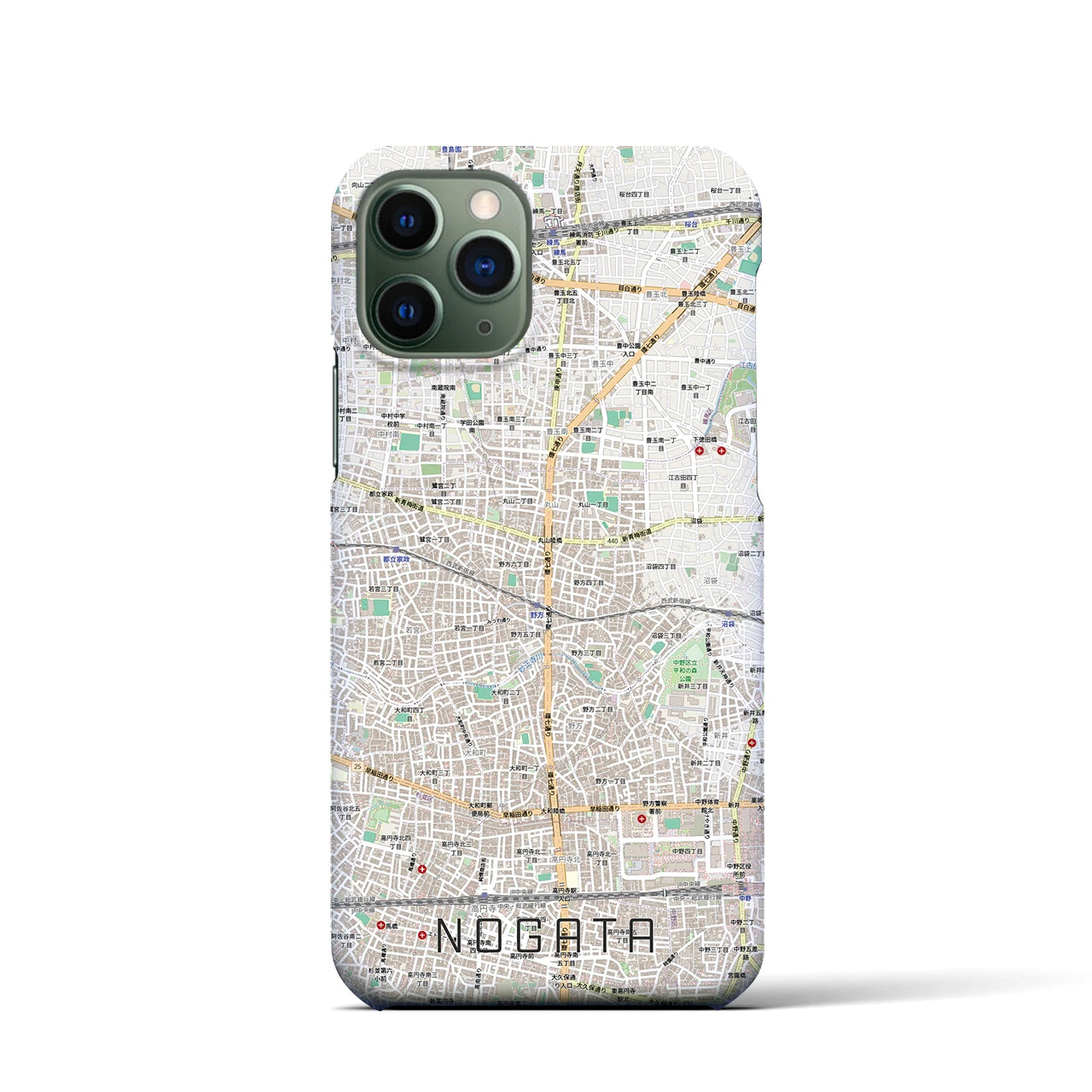 【野方(東京都)】地図柄iPhoneケース(バックカバータイプ)