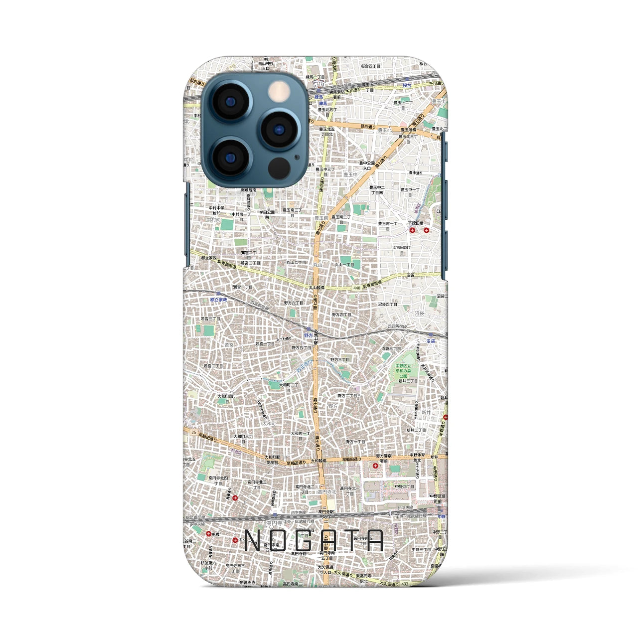 【野方(東京都)】地図柄iPhoneケース(バックカバータイプ)