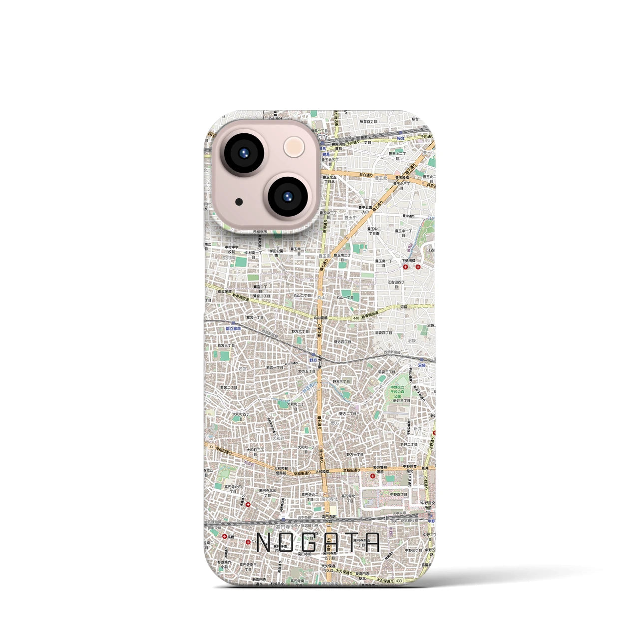 【野方(東京都)】地図柄iPhoneケース(バックカバータイプ)